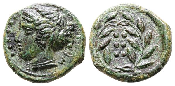 Sicily, Himera, c. 420-407 BC. Æ Hemilitron (16mm, 3.76g).