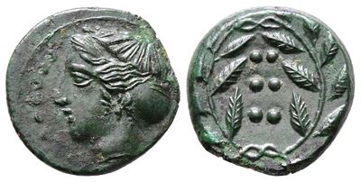 Sicily, Himera, C. 420-407 Bc. Æ Hemilitron (16mm, 2.26g).