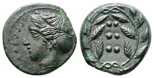 Sicily, Himera, c. 420-407 BC. Æ Hemilitron (16mm, 2.26g).