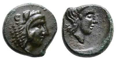 Sicily, Himera As Thermai Himerensis, Late 4th - Early 3rd Century Bc. Æ (14mm, 2.32g).