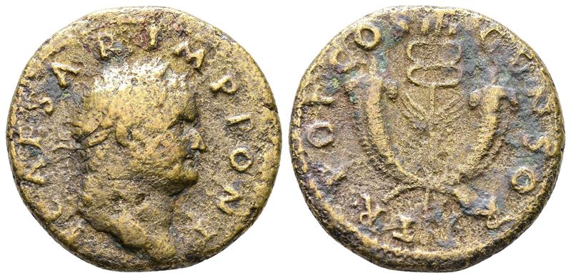 Titus (caesar, 69-79). Æ Dupondius (26mm, 10.93g).