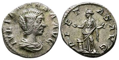 Julia Maesa (augusta, 218-224/5). Ar Denarius (17mm, 2.90g).
