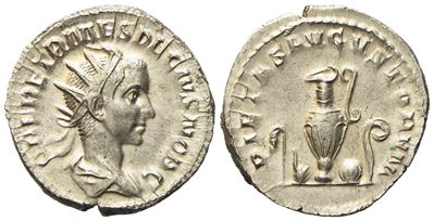 Herennius Etruscus Caesar, Antoninianus Struck Under Trajan Decius, Rome, Ad 250-251; Ar (g 3,90;...