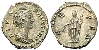 Diva Faustina I, Denarius Struck Under Antoninus Pius, Rome, After Ad 141; Ar (g 3,35; MM 17,6)