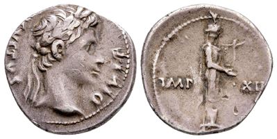 Augustus (27 Bc-ad 14). Ar Denarius (20 MM, 3.83 G).