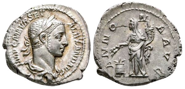 Severus Alexander (222-235). AR Denarius (21 mm, 3.72 g).  - Auction Greek, Roman and Byzantine Coins	 - Bertolami Fine Art - Prague