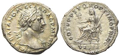 Trajan (98-117), Denarius, Rome, Ad 108; Ar (g 3,60; MM 20)