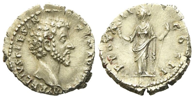 Marcus Aurelius Caesar, Denarius Struck Under Antoninus Pius, Rome, Ad 157-158; Ar (g 3,50; MM 18...