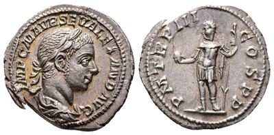 Severus Alexander (222-235). Ar Denarius (19 MM, 2.60 G).
