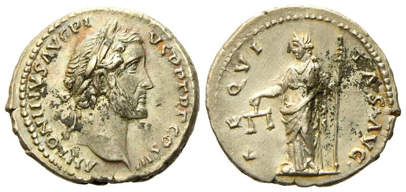 Antoninus Pius (138-161), Denarius, Rome, Ad 140-143; Ar (g 2,94; MM 18,2)