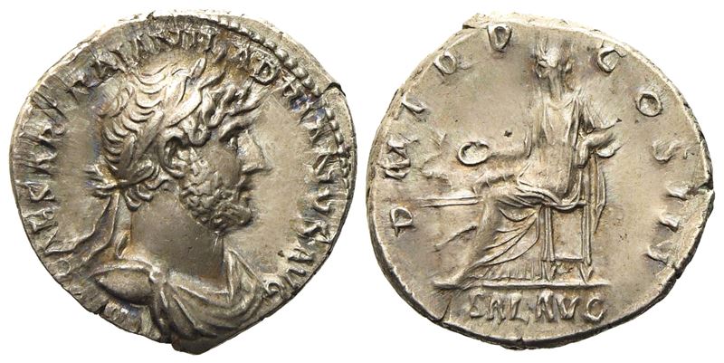 Hadrian (117-138), Denarius, Rome, Ad 120-121; Ar (g 3,58; MM 18,4)