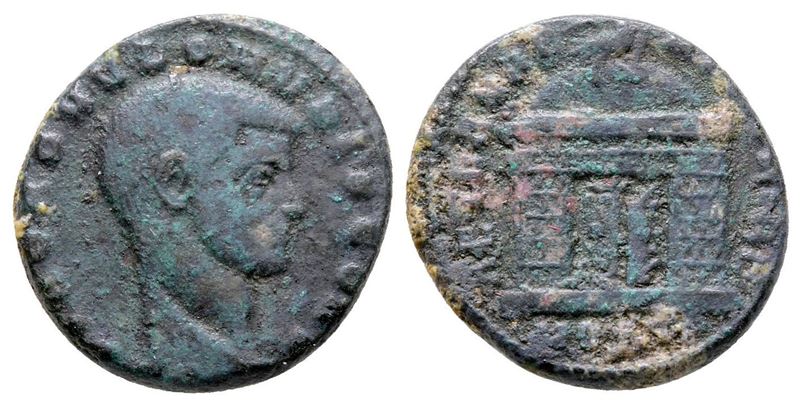Divus Romulus (died Ad 309). Æ Half Follis (18 MM, 2.66 G).