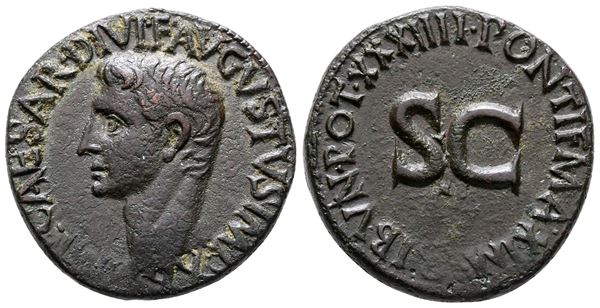 Augustus (27 BC-AD 14). Æ As (27 mm, 11.10 g).