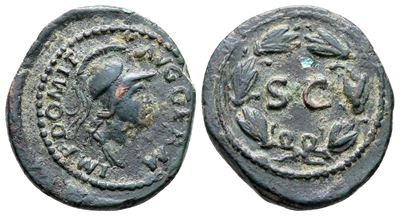 Domitian (81-96). Æ Quadrans (21 MM, 3.52 G).