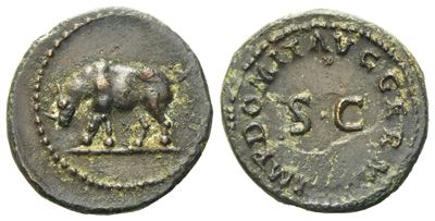 Domitian (81-96), Quadrans, Rome, C. Ad 84-85; Æ (g 2,18; MM 16)