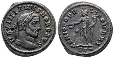 Galerius (ceasar, 293-305) Æ Follis (29 MM, 11.01 G).