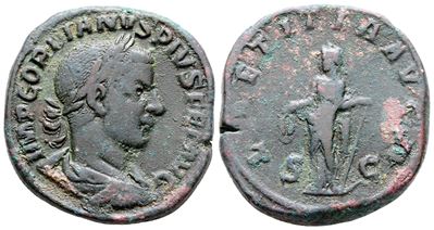 Gordian III (238-244). Æ Sestertius (32 MM, 21.89 G).