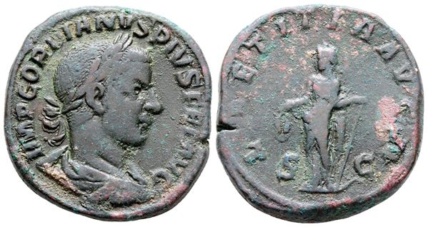 Gordian III (238-244). Æ Sestertius (32 mm, 21.89 g).