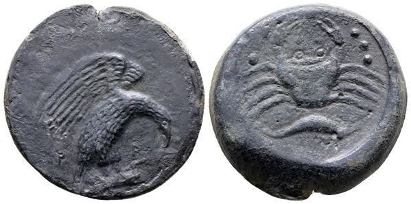 Sicily, Akragas, c. 425-406 BC. Æ Hemilitron (28 mm, 17.46 g).  - Auction Greek, Roman and Byzantine Coins	 - Bertolami Fine Art - Prague