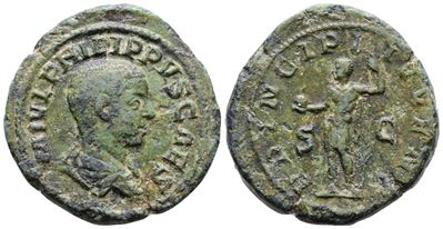 Philip II (caesar, 244-247). Æ Sestertius (33 MM, 24.85 G).