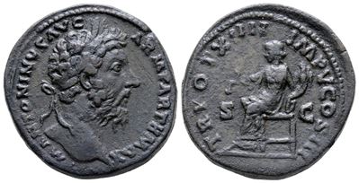 Marcus Aurelius (161-180). Æ Sestertius (31 MM, 25.11 G).