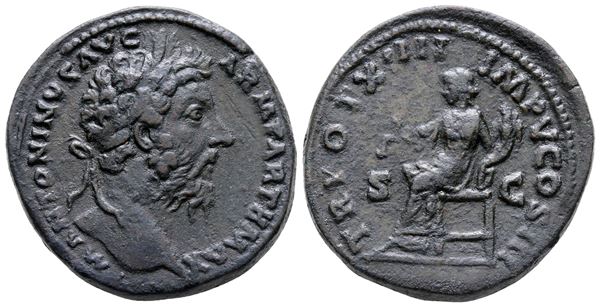 Marcus Aurelius (161-180). Æ Sestertius (31 mm, 25.11 g).