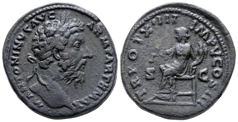 Marcus Aurelius (161-180). Æ Sestertius (31 MM, 25.11 G).