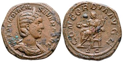 Otacilia Severa (augusta, 244-249). Æ Sestertius (32 MM, 21.58 G).