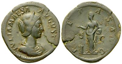 Julia Maesa, Sestertius Struck Under Of Elagabalus, Rome, C. Ad 218-222; Æ (g 19,60; MM 32)