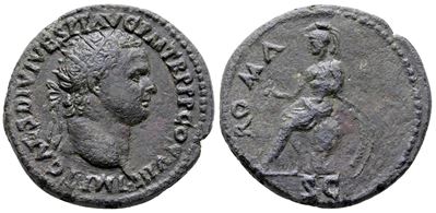 Titus (79-81). Æ Dupondius (28 MM, 9.91 G).