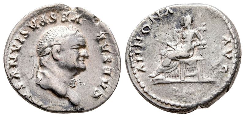 Vespasian (69-79). Ar Denarius (19 MM, 3.50 G).