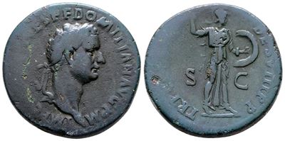 Domitian (81-96). Æ Sestertius (34 MM, 24.53 G).