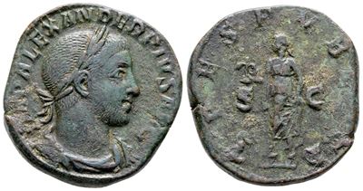 Severus Alexander (222-235). Æ Sestertius (30 MM, 20.48 G).
