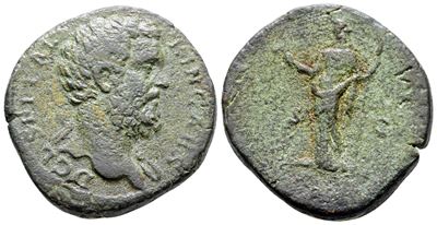 Clodius Albinus (caesar, 193-195). Æ Sestertius (29 MM, 21.81 G).
