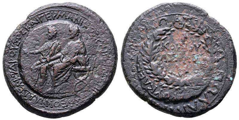 Germanicus With Drusus (caesar, 15 Bc-ad 19). Lydia, Sardis. Æ (29 MM, 12.60 G).