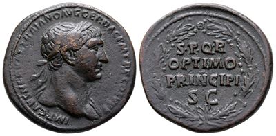 Trajan (98-117). Æ As (27 MM, 11.77 G).