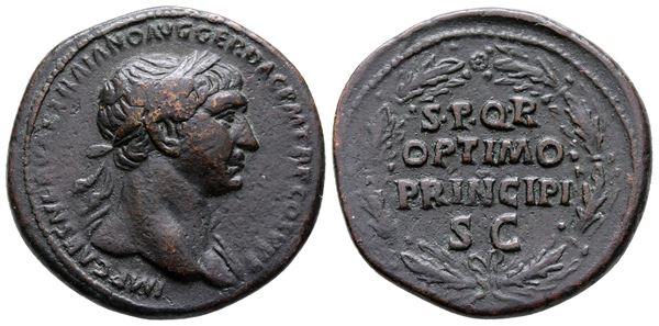 Trajan (98-117). Æ As (27 mm, 11.77 g).