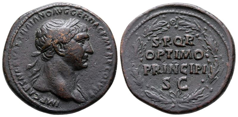 Trajan (98-117). Æ As (27 MM, 11.77 G).