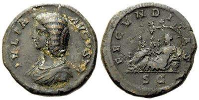 Julia Domna, As Struck Under Septimius Severus, Rome, C. Ad 196-211; Æ (g 11,02; MM 26)