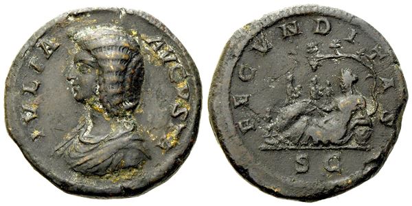 Julia Domna, As struck under Septimius Severus, Rome, c. AD 196-211; Æ (g 11,02; mm 26)