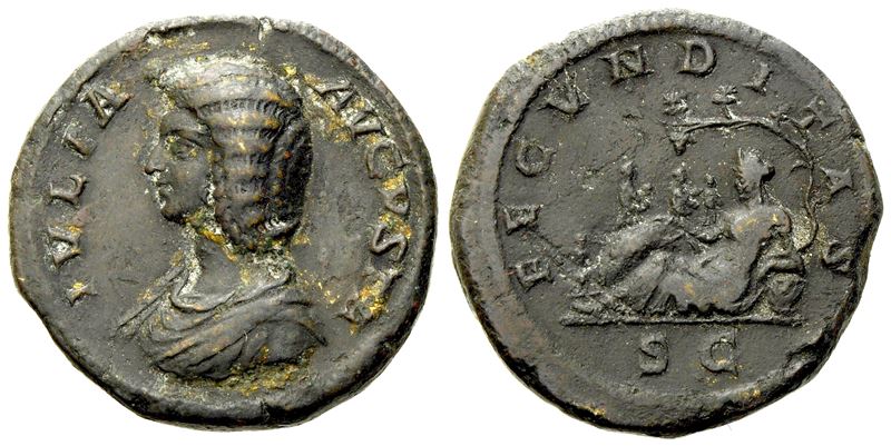 Julia Domna, As Struck Under Septimius Severus, Rome, C. Ad 196-211; Æ (g 11,02; MM 26)