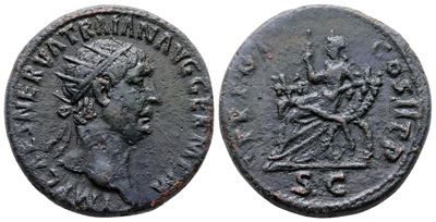 Trajan (98-117). Æ Dupondius (28 MM, 13.80 G).