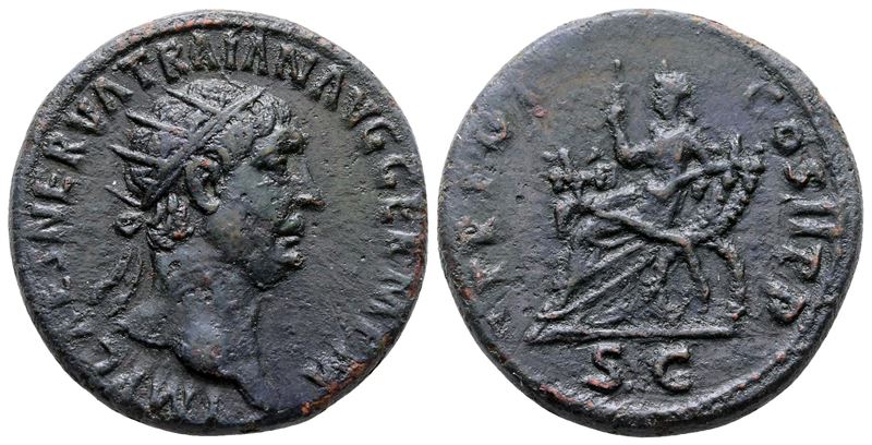 Trajan (98-117). Æ Dupondius (28 MM, 13.80 G).