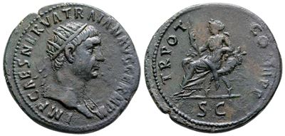 Trajan (98-117). Æ Dupondius (30 MM, 11.71 G).