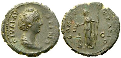 Diva Faustina I, As Struck Under Antoninus Pius, Rome, C. Ad 141-161; Æ (g 12,60; MM 29)