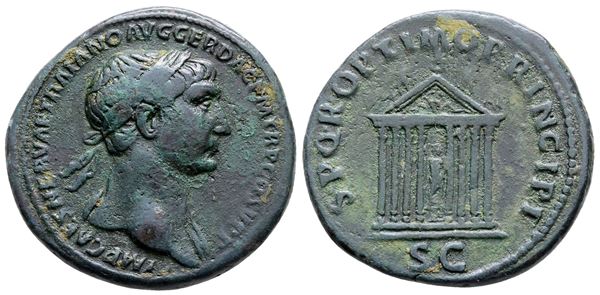 Trajan (98-117). Æ As (28 mm, 12.46 g).