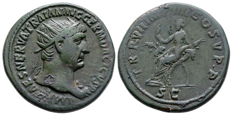 Trajan (98-117). Æ Dupondius (29 MM, 15.90 G).
