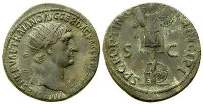 Trajan (98-117), Dupondius, Rome, Ad 103-111; Æ (g 13,95; MM 27)