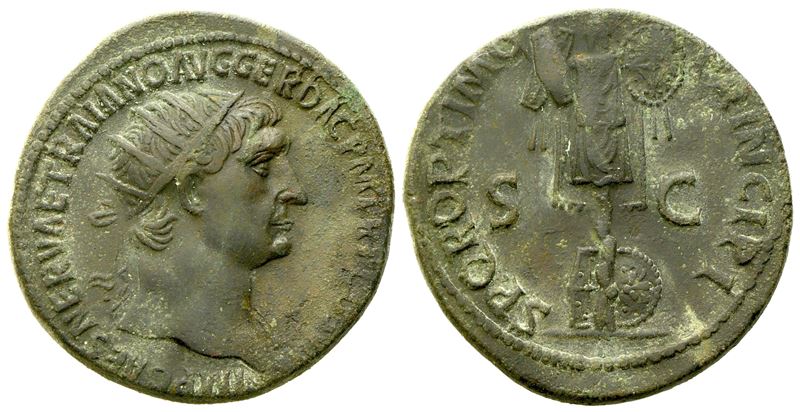 Trajan (98-117), Dupondius, Rome, Ad 103-111; Æ (g 13,95; MM 27)