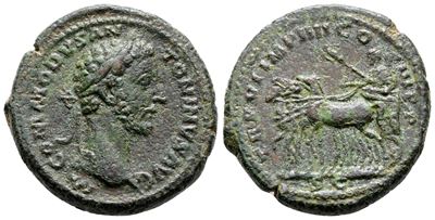 Commodus (177-192). Æ As (27 MM, 11.06 G).